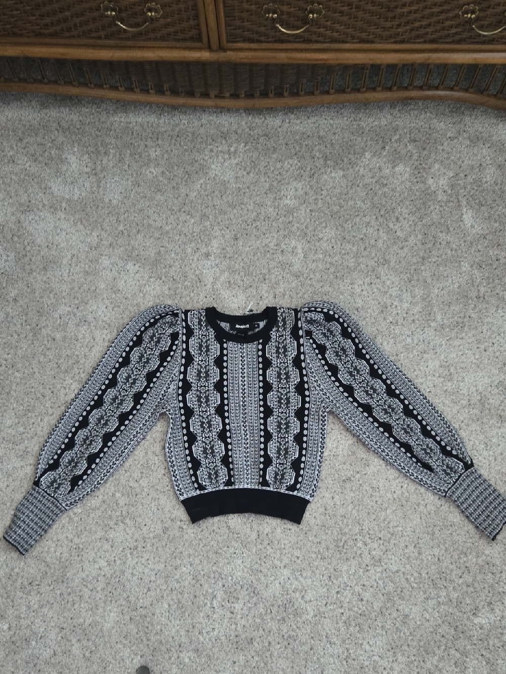 Desigual Black & White Sweater, Never Worn